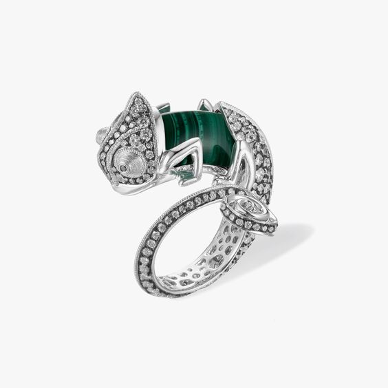 Unique 18ct White Gold Interchangeable Diamond Chameleon Ring